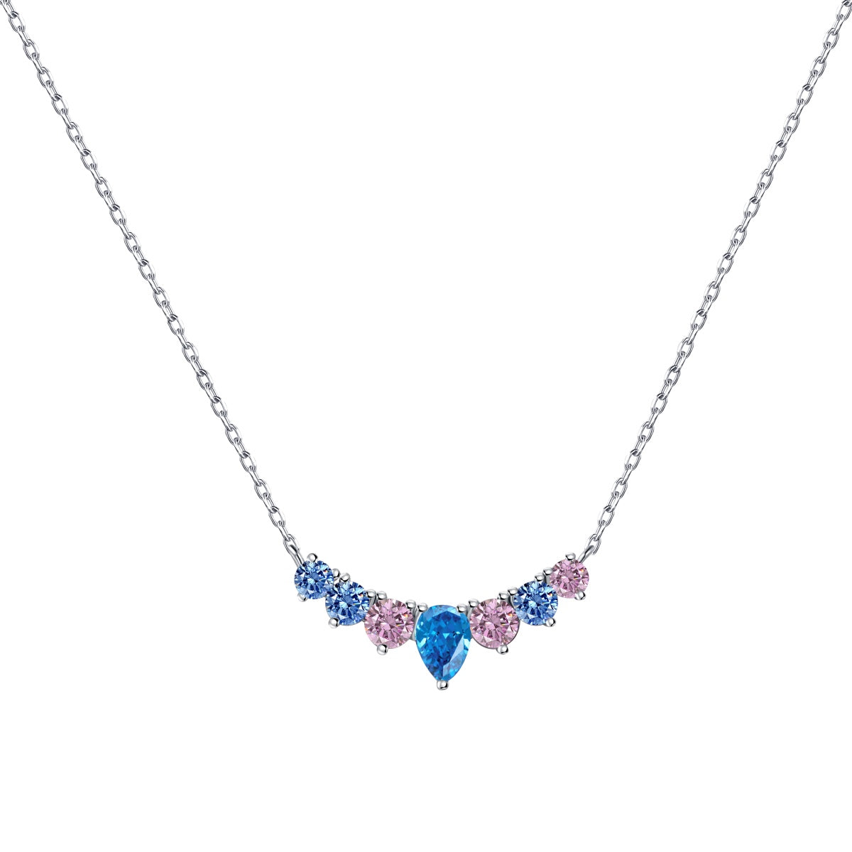 [Vivid Aurora]Dainty Colorful Heart Necklace