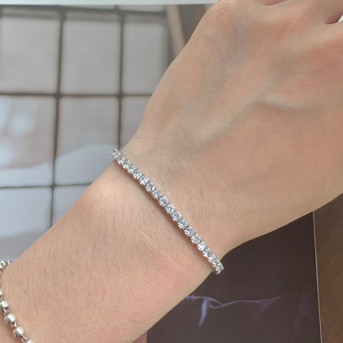 [Vivid Aurora]Sparkling Round Cut Daily Bracelet